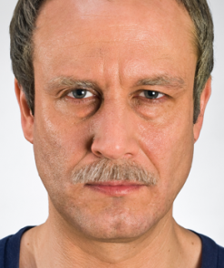 Facial Hair Kryolan Hand Knotted Moustache - Classic Grey