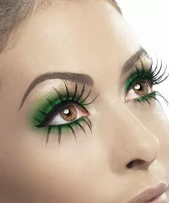 Smiffy's Fever False Top & Bottom Eyelashes - Extra Long Wispy Black False Eyelashes
