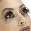 Smiffy's Fever False Top & Bottom Eyelashes - Winged Black False Eyelashes