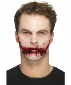 Smiffy's Prosthetics Make-up FX Stitched Smile - Latex Prosthetic