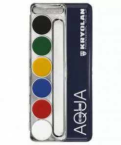 Kryolan AQUACOLOR 6 Palette - Face & Body Paint - A