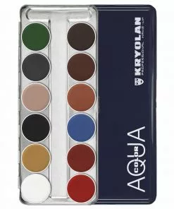 Kryolan AQUACOLOR 12 Palette - Face & Body Paint - B
