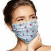 Pebbles Of Leeds Face Masks Pebbles Handmade Pleated Cotton Face Mask - Roses On Baby Blue