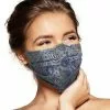 Pebbles Of Leeds Face Masks Pebbles Handmade Pleated Cotton Face Mask - Paisley Blue & Grey