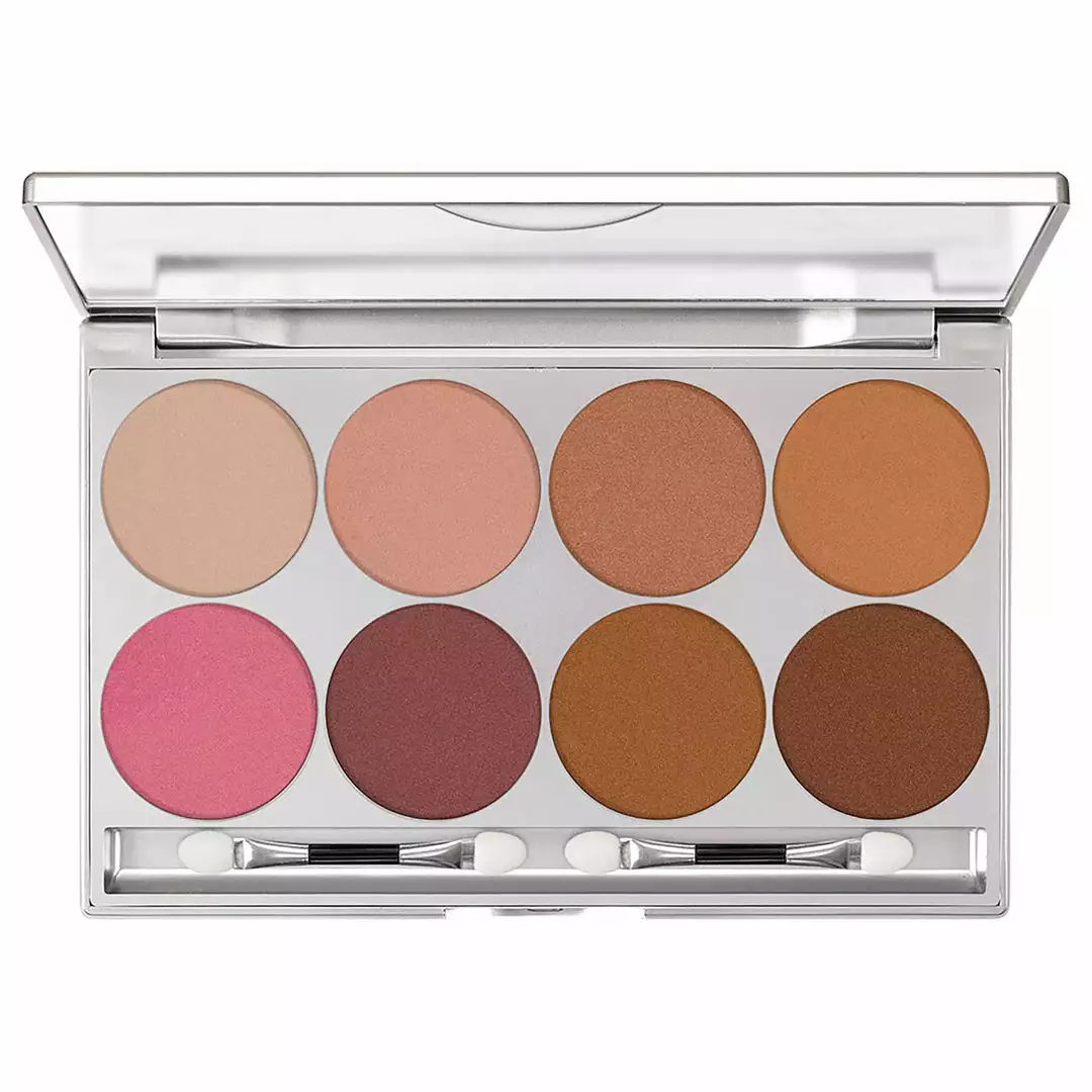 Kryolan Glamour Glow 8 Palette - Highlight & Contour - Bridal Eyeshadow Palettes
