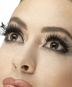 Smiffy's Fever False Eyelashes - Black Butterfly Winged