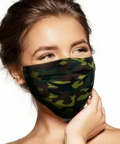 Pebbles Of Leeds Pebbles Handmade Pleated Cotton Face Mask - Camo Face Masks