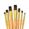 Royal & Langnickel Crafters Choice 7 Piece Camel Hair Flat Brush Set
