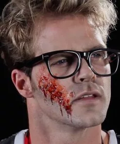 Smiffy's Prosthetics Make-up FX Hyper-Realistic Water Transfer Wound - Dead Flesh