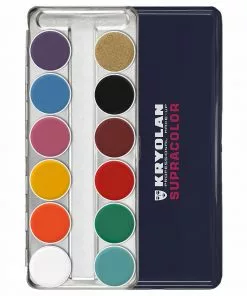 Kryolan SUPRACOLOR 12 Palette - Face & Body Paint - FP Greasepaint