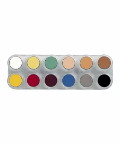 Grimas Pure Crème 12 Colour Face Paint Palette - L