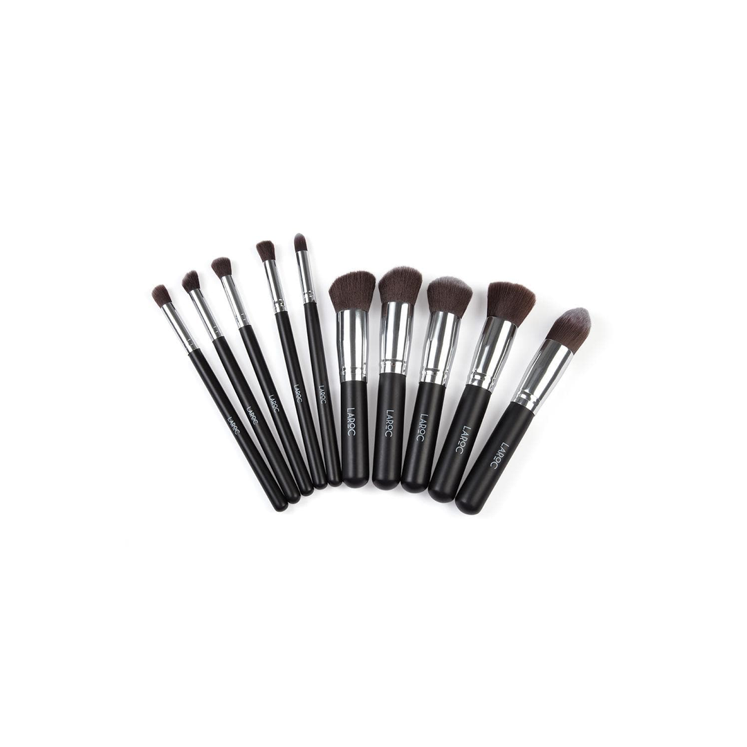 LaRoc 10 Piece Kabuki Makeup Brush Set
