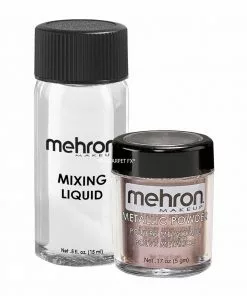 Liquid & Cream Mehron Metallic Powder With Mixing Liquid