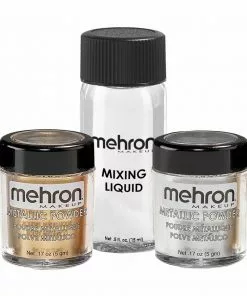 Liquid & Cream Mehron Metallic Powder With Mixing Liquid