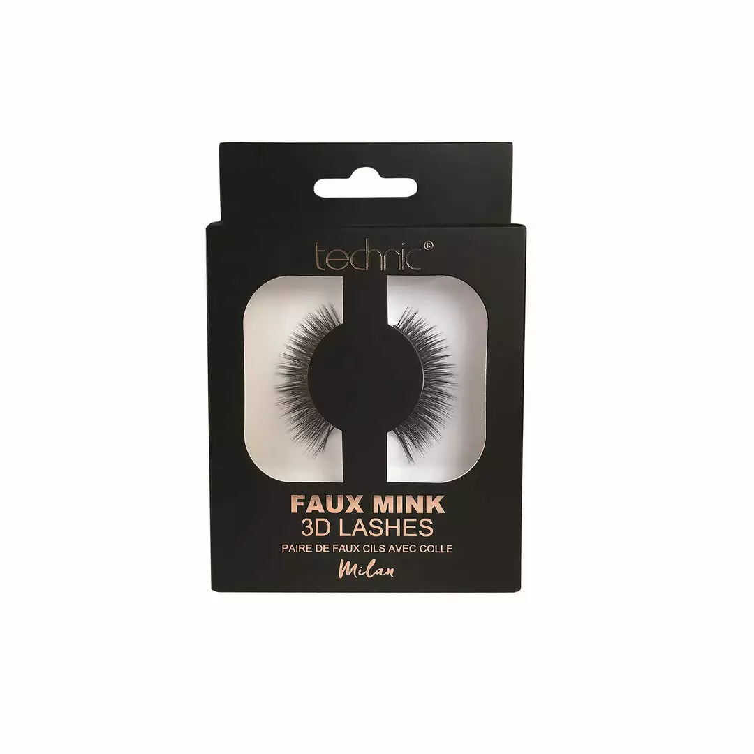 False Eyelashes Technic Faux Mink 3D False Lashes - Milan
