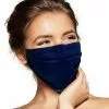 Pebbles Of Leeds Pebbles Handmade Pleated Cotton Face Mask - Navy Blue