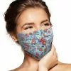 Pebbles Of Leeds Face Masks Pebbles Handmade Pleated Cotton Face Mask - New Baby Blue Rose