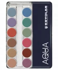 Kryolan AQUACOLOR 12 Palette - Face & Body Paint - P