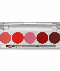 Kryolan Lip Colour 5 Palette - Cream Lipstick & Blusher - Performance