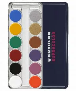 Kryolan SUPRACOLOR 12 Palette - Face & Body Paint - SN FX Colour Palettes