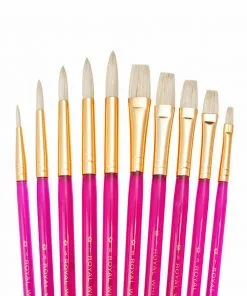 Royal & Langnickel White Bristle 10 Pack Brush Set Body Art Brush Sets