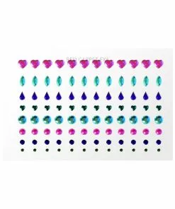 Smiffy's Make-up FX 100 Self-adhesive Face Gems - Unicorn Pastels Glitter