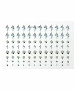 Smiffy's Glitter Make-up FX 100 Self-adhesive Face Gems - Silver/Clear