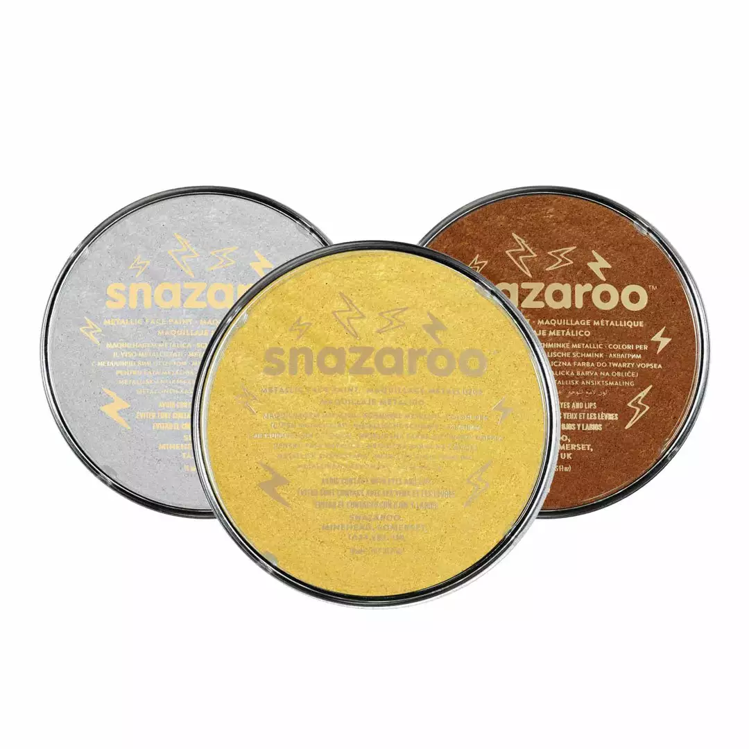 Snazaroo Face & Body Paint - Metallic Colours Water Based