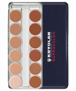 Kryolan SUPRACOLOR 12 Palette - Foundation & Face Paint - 1W-12W