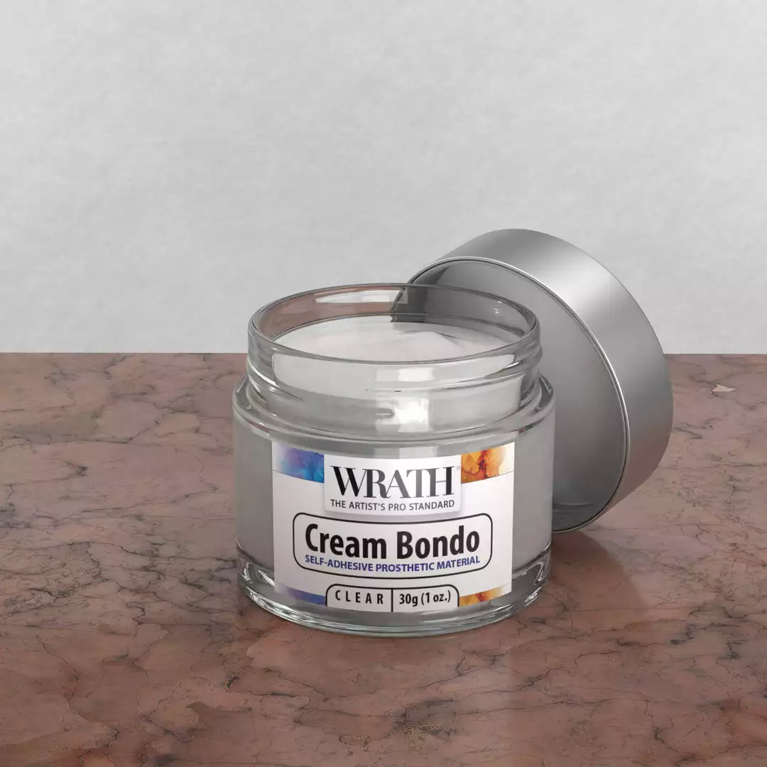 Prosthetic & Silicone Adhesive WRATH Cream Bondo - Clear Prosthetic Material