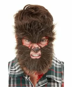 Smiffy's Crepe Hair Make-up FX Werewolf Face Fur