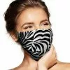 Pebbles Of Leeds Pebbles Handmade Pleated Cotton Face Mask - Zebra's Stripes